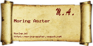 Moring Aszter névjegykártya